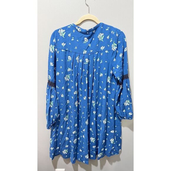 Matilda Jane Womens Blue Floral Flowy Dress M Day Tripping Boho Long Sleeve - Picture 3 of 15